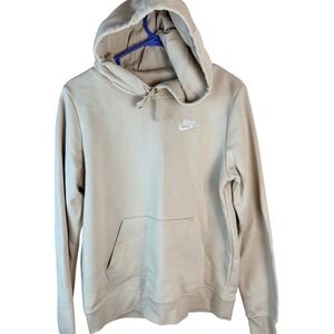 Nike Sportswear Club Fleece Womens Hoodie Sanddrift White DQ5793-126 Small